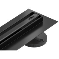 Sprchový žlab MAXMAX Mexen FLAT 360 SLIM - černý, 1741100, 100cm