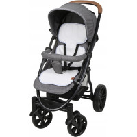 Vložka proti pocení BABYMAM SUPER AIR 3D do autosedačky/kočárku - Šedé tečky na šedé