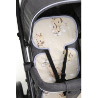 Vložka proti pocení BABYMAM SUPER AIR 3D do autosedačky/kočárku - Žirafa