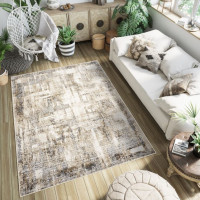 Kusový koberec HERA Pattern - hnědý/krémový