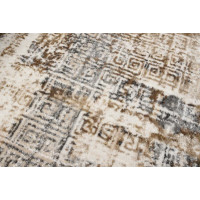 Kusový koberec HERA Pattern - hnědý/krémový