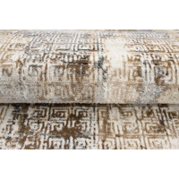 Kusový koberec HERA Pattern - hnědý/krémový
