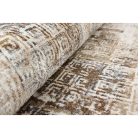 Kusový koberec HERA Pattern - hnědý/krémový