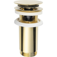 Omp Tea Umyvadlová výpust 5/4“, click-clack, velká zátka, max 80mm, zlato 7533.370.5.3