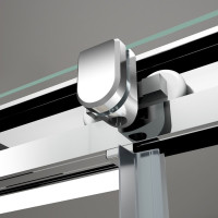 Polysan EASY půlkruhová sprchová zástěna 900x900mm, čiré sklo EL4615