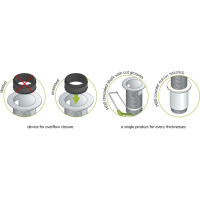 Omp Tea Umyvadlová výpust 5/4“, click-clack, velká zátka, max 80mm, zlato 7533.370.5.3