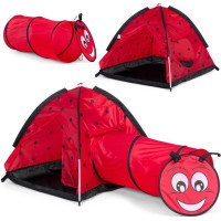 ECOTOYS Dětský stan s vchodovým tunelem Beruška