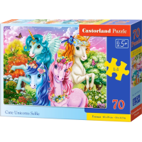 CASTORLAND Puzzle Jednorožci 70 dílků