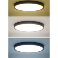Solight LED osvětlení s dálkovým ovladačem Estela Black, 60W, 4500lm, 50cm, změna chromatičnosti, stmívatelné