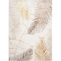 Kusový koberec GOLDEN Feathers - krémový/hnědý/zlatý