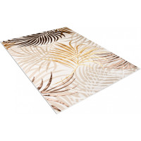 Kusový koberec GOLDEN Palm leaves - krémový/hnědý/zlatý
