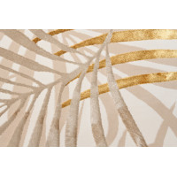Kusový koberec GOLDEN Palm leaves - krémový/hnědý/zlatý
