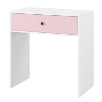 Psací stůl se šuplíkem ELEGANT - bílý/růžový