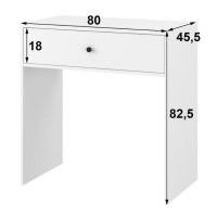 Psací stůl se šuplíkem ELEGANT - bílý/tmavě šedý