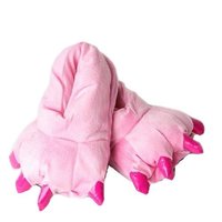 Plyšové papuče KIGU - růžové tlapy