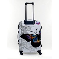 Moderní cestovní kufry MOTÝL - bílé