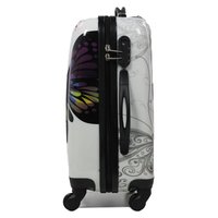 Moderní cestovní kufry MOTÝL - bílé