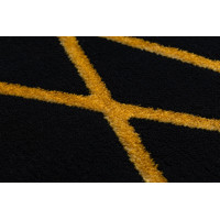 Kusový koberec Gloss 406C 86 geometric black/gold