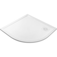Gelco XENA sprchová vanička z litého mramoru, čtvrtkruh 90x90cm, R550, bílá HX559