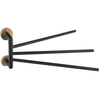Sapho LARISSA trojitý držák ručníků otočný 350mm, černá/měď mat WS022BC