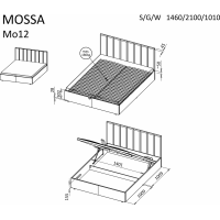 Postel MOSSA MO12 s úložným prostorem - 200x140 cm - krémová
