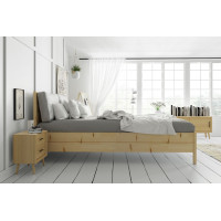 Postel z masivu borovice s úložným prostorem CONTINENTAL - 200x140 cm - bez povrchových úprav