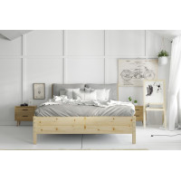 Postel z masivu borovice s úložným prostorem CONTINENTAL - 200x140 cm - bez povrchových úprav