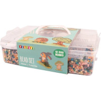 PLAYBOX Zažehlovací korálky v plastovém kufříku Mellow pastel + destička a předlohy 12000ks