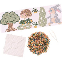 PLAYBOX Zažehlovací korálky v plastovém kufříku Mellow pastel + destička a předlohy 12000ks