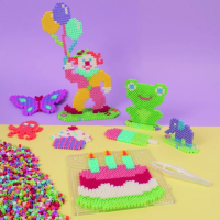 PLAYBOX Zažehlovací korálky v plastovém kufříku Happy mix + destička a předlohy 12000ks