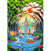 TREFL Puzzle Paper Art: Londýn 1000 dílků