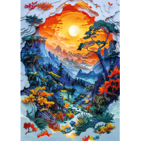 TREFL Puzzle Paper Art: Údolí 1000 dílků