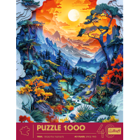 TREFL Puzzle Paper Art: Údolí 1000 dílků