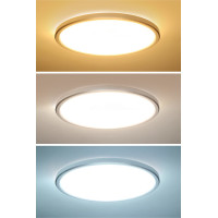 Solight LED osvětlení Acate s ochranou proti vlhkosti, IP54, 18W, 1620lm, 3CCT, 22cm, stříbrná