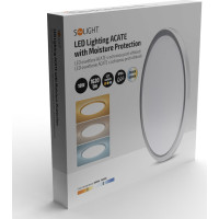 Solight LED osvětlení Acate s ochranou proti vlhkosti, IP54, 18W, 1620lm, 3CCT, 22cm, stříbrná
