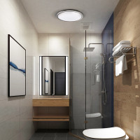 Solight LED osvětlení Acate s ochranou proti vlhkosti, IP54, 24W, 2160lm, 3CCT, 30cm, stříbrná