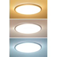 Solight LED osvětlení Acate s ochranou proti vlhkosti, IP54, 24W, 2160lm, 3CCT, 30cm, stříbrná