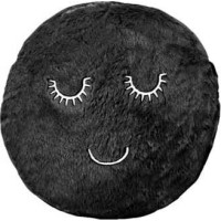 Dekorační kulatý polštář SUPER SMILE 45 cm - černý