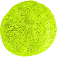 Dekorační kulatý polštář QUEEN 45 cm - limetkově zelený