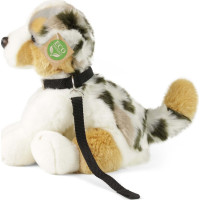 Rappa Plyšový pes australský ovčák s vodítkem 28 cm ECO-FRIENDLY