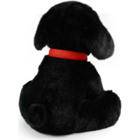Rappa Plyšový pes labrador černý s vodítkem 28 cm ECO-FRIENDLY