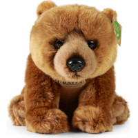 Rappa Plyšový medvěd grizzly sedící 30 cm ECO-FRIENDLY