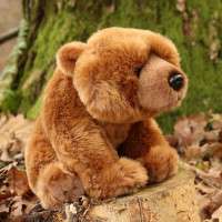 Rappa Plyšový medvěd grizzly sedící 30 cm ECO-FRIENDLY