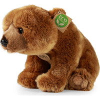 Rappa Plyšový medvěd grizzly sedící 30 cm ECO-FRIENDLY