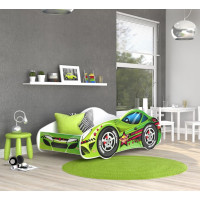 Dětská postel auto ANDREW 140x70 cm - zelená (6)