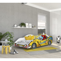 Dětská postel auto ANTHONY 180x90 cm - žlutá (8)