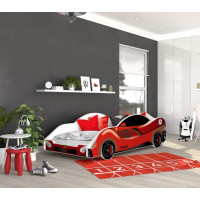 Dětská postel auto ELLIOT 180x90 cm - červená (13)