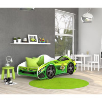 Dětská postel auto JAY 140x70 cm - zelená (9)