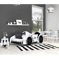 Dětská postel auto JOE 140x70 cm - bílá (12)