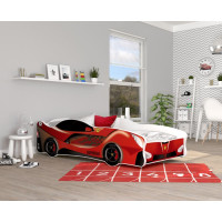 Dětská postel auto MICHAEL 160x80 cm - červená (21)
